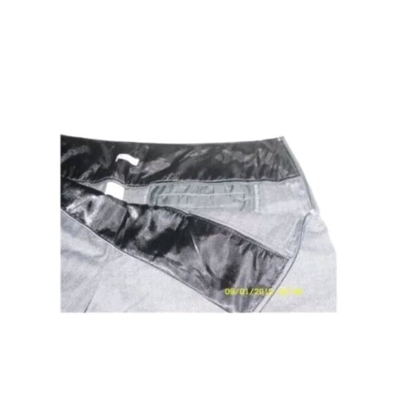 Studio Y Gray w/ Pinstripes 13/14 Dress Pants Work Career Trousers Grey Metallic - Picture 3 of 4